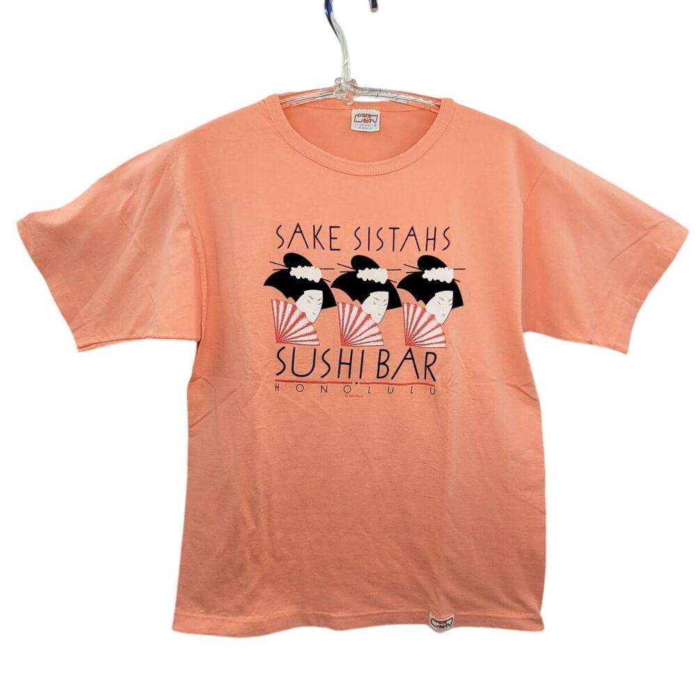 Sake Sistahs Vintage Tee Crazy‎ Shirts Hawaii 80s Sushi Bar Graphic T-Shirt